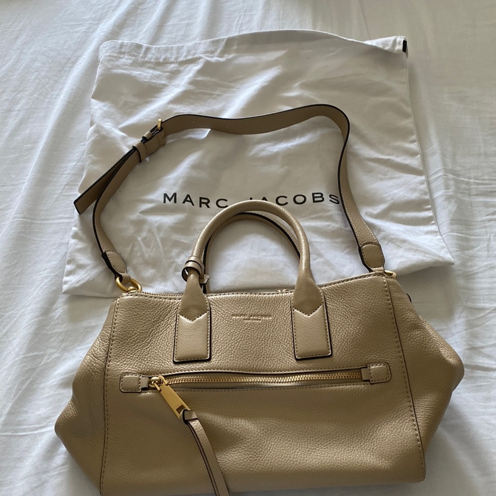 Marc Jacobs Beige Leather Satchel Bag
